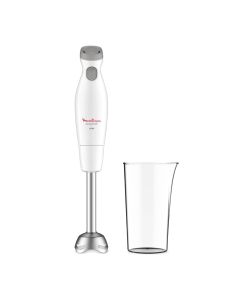 Moulinex Easychef Stainless Steel Foot Hand Blender 450W, 800ml Capacity, 2 Speeds Settings, Ultra Resistant Zelkrom Blades - White - DD451127