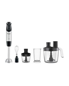 Moulinex Hand Blender 800ml + Chopper Bowl 500ml, 1000W Motor For Optimal Blending Performance, Exclusive Powelix Technology - Dark Grey - DD65J827
