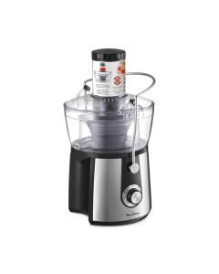 Moulinex Juice Express Juice Extractor 800W, 2L Capacity, Large Feeding Tube, Dual Speed - Silver - JU550D27