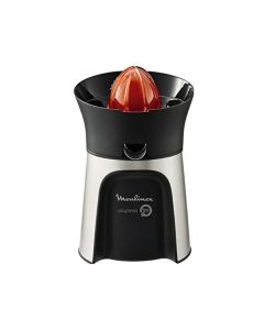 Moulinex Vita Press Direct Serve Citrus Juicer 100W, Stainless Steel Finish, Automatic On-Off Switch Detects Fruit Pressure - Black/Silver - PC603D27