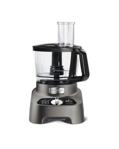 Moulinex DoubleForce Multifunction Food Processor 1000W, 3L Bowl Capacity With Lid, 2L Blender Capacity, 8 Attachments - Silver - FP825E27