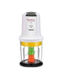 Moulinex Multi Moulinette 6 In 1 Mini Chopper 500W, 800ml Capacity, Sleek Dual Tone Finish, Effortless Handling - White - AT723127