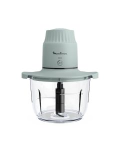 Moulinex Choppeo Glass Bowl 3 In 1 Chopper 500W, 2L Capacity, Powerful Motor And Sharp Blades, Easy To Use Controls, Compact Design - Mint Green - DJ603127