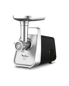 Moulinex HV3 5 In1 Meat Mincer 1600W, Capacity 1.9Kg, High performance, Carrying Handle, Metal Tray, Reverse Mode, Rubber Feet - Silver/Black - ME308827