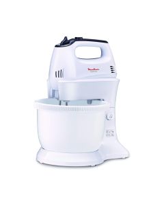 Moulinex Hand Mixer 300W, 5 Speed Settings And Turbo Function, Effortless And Hand-free Preparations, Great Whisking Results - White - HM311127