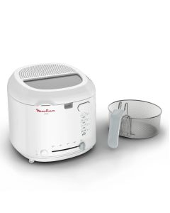 Moulinex Uno Deep Fryer 1.8L, Powerful 1470W Heating Performance, Large Viewing Window For Easy Monitoring, Up to 1kg Food Capacity - White - AF203127