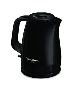 Moulinex Uno Kettle 2400W, Capacity 1.5L, Concealed Heating Element, Removable Lid, 360° Rotational Base, Sleek Compact Design - Black - BY150827