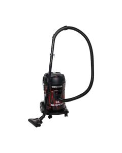 Toshiba Drum Type Vacuum Cleaner 1800W 20L, High Power Performance, Large Dust Capacity, Ergonomic And Adjustable Design - Black/Red - VC-DR180ABF