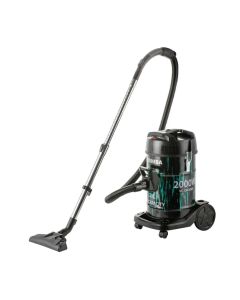 Toshiba Drum Type Vacuum Cleaner 2000W 21L, Powerful Motor Suction, Big Dust Capacity, Ergonomic Design Handle - Black/Aqua - VC-DR200ABF