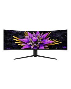 TCL Curved Dual 4K QD Mini LED Monitor 57 Inch, 98% DCI-P3 Ultra High Color Gamut, Rheinland Low Blue Light Certification - Black - 57R94
