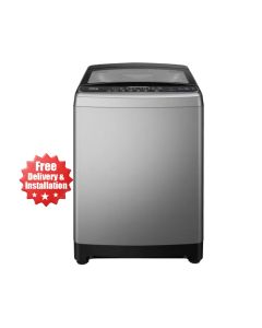 TCL Top Load Washer 12Kg, Double Enhanced Filter, Child Lock Supports, Damping Tempered Glass Cover, 24 Hours Delay - Gray - F312TLG