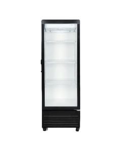 TCL Single Door Showcase Refrigerator 280L, 3 Racks, LED Display, Mechanical Controls, Low Noise Design, Fruit And Vegetable Crisper - Black - F280SCB