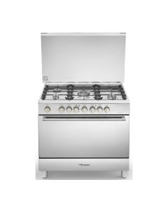 Bompani 5 Burner Cooking Range 90x60cm, Stainless Steel, Cast Iron With Safety, Electric Oven And Electric Grill - Silver - BO683ME/L