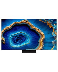 TCL 55 Inch Ultra HD 4K Quad-Mini LED Smart TV, HDR 1300 Nits Peak Brightness, 144Hz Refresh Rate With VRR Support, 64-bit Quad Core Processor - Black - 55C755