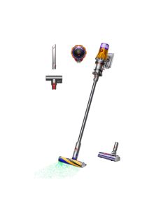 Dyson V12 Detect Slim Absolute Cordless Vacuum Cleaner with Fluffy Optic Head, Hyperdymium Motor, 60-Min Runtime & De-Tangling Tech | Yellow/Nickel - SV46