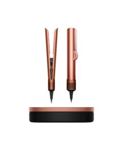Dyson Airstrait Wet-to-Dry Hair Straightener with Hyperdymium Motor, Intelligent Heat Control, LCD Display & No Heat Plate Damage | Amber Silk - HT01