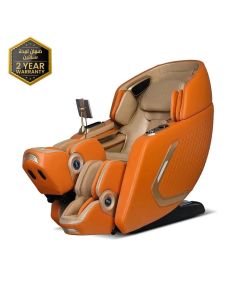 Rotai 8D SL-Track Massage Chair, Dual-Core 4D Rollers, Cycling & Yoga Stretch, 38 Airbags, Zero Gravity Recline, AI Voice, Bluetooth & Heat Therapy | Hermes Orange - A70 Max
