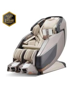 Rotai AI Robotic Massage Chair with ROVO Walking Technology, 6D Dual Mechanism, Tri-Sole Reflexology, Heat Therapy, Voice Control & Bluetooth | Glacier Silver - RT8802