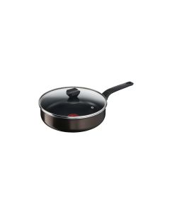 Tefal Easy Cook & Clean Sauté Pan, 26cm with Lid, Non-Stick Aluminium Cookware, Easy Clean Coating, Gas Compatible - B5543302