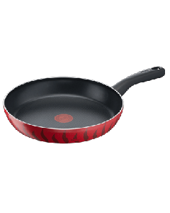 Tefal Tempo Flame Frypan, 26cm Non-Stick Aluminium Pan, Thermo-Signal Heat Indicator, Gas & Electric Compatible Cookware - C3040583