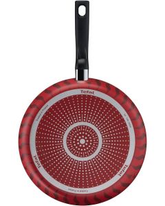 Tefal Tempo Flame Frypan, 28cm Non-Stick Aluminium Cookware, Thermo-Signal Heat Indicator, Gas & Electric Compatible - C3040683