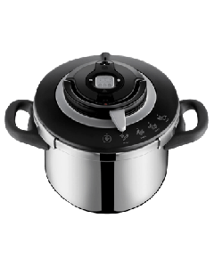 Tefal Clipso+ Chef Pressure Cooker, 6L Stainless Steel Cooker, One-Hand Opening System - P4550731