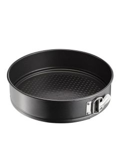 Tefal Easy Grip Gold Springform Tin, 25cm Non-Stick Carbon Steel Baking Pan, Removable Base, Durable Bakeware - J1626245