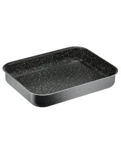Tefal Black Stone Rectangular Oven Dish, 27 x 37cm Non-Stick Baking Dish, Durable Stone-Effect Bakeware - J5584883