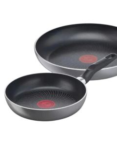 Tefal Super Cook Frypan Set, 20cm & 26cm Non-Stick Frying Pans, Thermo-Signal Heat Indicator, Easy Clean Cookware - B459S285