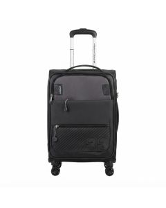 American Tourister Majoris + 59 cm Softside Cabin Suitcase, Black, 4 Spinner Wheels, Expandable TSA Combination Lock
