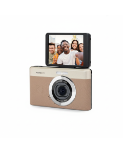 Kodak PIXPRO C1 Ultra-Compact Digital Camera 13MP with BSI CMOS Sensor, 4X Digital Zoom, 2.8-Inch LCD Screen & 16GB Built-In Storage | Brown