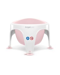 Angelcare Soft Touch Baby Bath Seat, Water Level Indicator, Stylish Design, Drain Holes, Space-Saving, Hygienic And Mould-Resistant - Pink