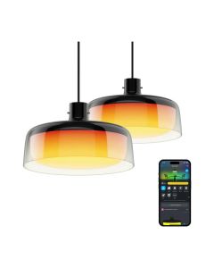 Govee RGBICWW Smart Pendant Light – Adjustable Brightness, Color Temperature Control, App & Voice Assistant Control | Black – H60C1