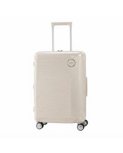 American Tourister Gemina Pro V2 Check-In Suitcase 75cm/28in, Polycarbonate Hard Shell  Chalk Beige, TSA 008 Lock, Expandable