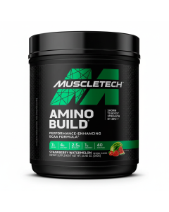 MuscleTech Amino Build BCAA Powder | Electrolytes & Strength Booster | Strawberry Watermelon