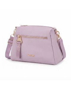 American Tourister Alizee Day Crossbody Bag, 4L Lightweight Travel Purse with Antimicrobial Lilac Chalk, Polyester