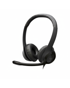 Logitech H390 Wired Headset for PC/Laptop, Stereo Headphones with Noise Cancelling Microphone, USB-A, in-Line Controls - Black