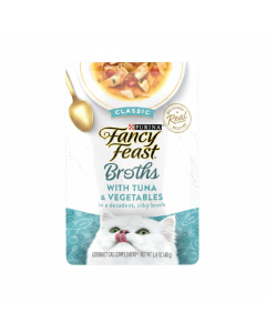 Fancy Feast Tuna & Vegetables Broth for Cats - 16 Pack of 1.4 Oz. Pouches