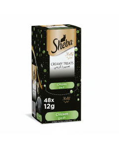 Sheba Melty Chicken Flavor Cat Treats - Premium Wet Food Indulgence, 48 Pack