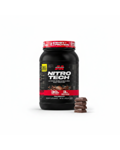 MuscleTech Nitro-Tech Whey Protein Isolate & Peptides - 30g Protein, 3g Creatine