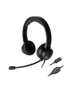 Thronmax USB Computer Headset – Stereo Sound, Adjustable Boom Microphone, Inline Volume & Mute Controls, PC & Mac Compatible | Black - THX-20