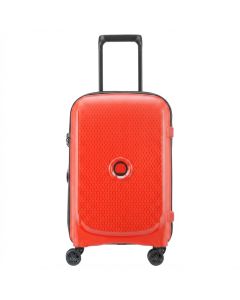 Delsey Belmont Plus 55cm Carry-On Luggage - Hardside 4-Wheel Expandable Spinner Suitcase, High-impact Polypropylene | Faded Red