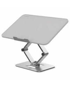 Moxedo Multi-Functional Laptop Stand, Adjustable Foldable Ergonomic Riser, Supports up to 17-Inch Laptops, Heavy-Duty Aluminum Design | Grey - MX-FLS022