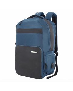 American Tourister Segno 2.0 Expandable 15.6-inch Laptop Backpack, 31L Capacity Navy, Polyester