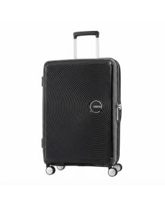American Tourister Curio Soundbox 69cm Medium Check-In Suitcase, Expandable Hard Shell Luggage | Black