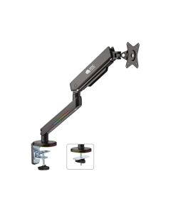 Epic Gamers Single Gas Spring RGB Monitor Arm – Adjustable Monitor Mount Stand | Black – EG-SGSMA-B