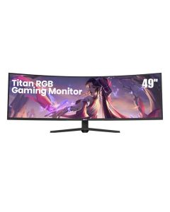 Epic Gamers 49" Apex Curved RGB Gaming Monitor – VA Panel, UWQHD Resolution, 144Hz Refresh Rate | Black – EG-49CGM