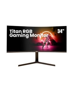 Epic Gamers 34" Titan Curved RGB Gaming Monitor – VA Panel, WQHD Resolution, 165Hz Refresh Rate | Black – EG-34EDSMA-W