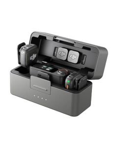 DJI Mic 3 Combo Wireless Microphone System, 2 Transmitters & 1 Receiver, Charging Case, 32-Bit Float Recording, Intelligent Noise Cancellation & Long Range Audio | Black - 6937224116344