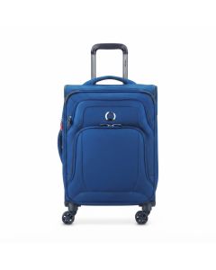 Delsey Optimax Lite 55cm Lightweight Soft Luggage Suitcase, 44.14L - Effortless | Blue